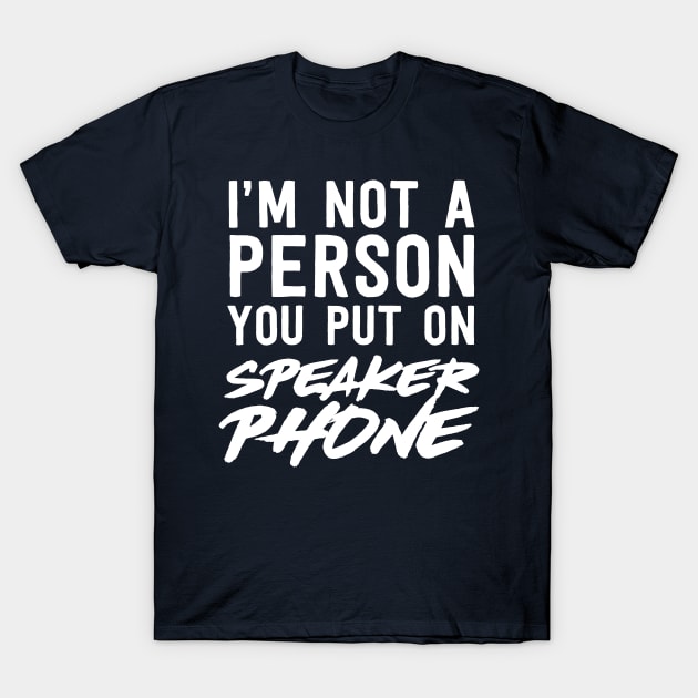 No speaker phone T-Shirt by Portals